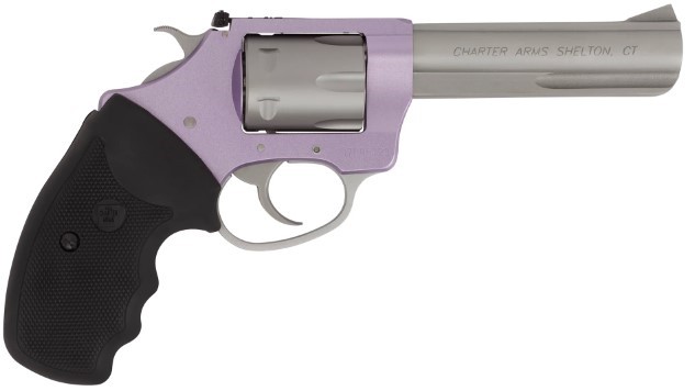 CHARTER ARMS LAVENDER LADY .22 LR ALUMINUM 8 SHOT 4.2IN ADJUSTABLE STANDARD LAVENDER STAINLESS STEEL 52242 - Smith Savings Week